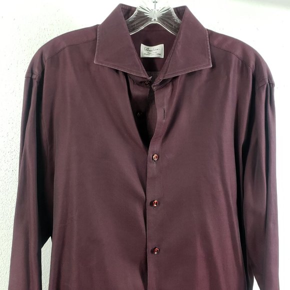 Stenstroms Men's Fitted Body Two Fold Cotton Button Down Color Changing Shirt - Picture 2 of 14